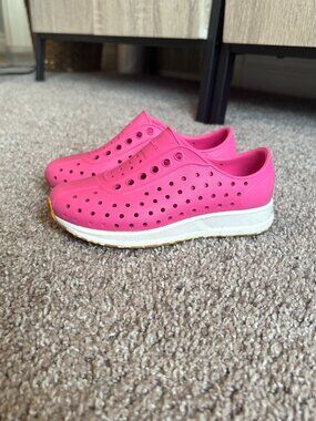 Native Size C10 Robbie Sugarlite Pink Waterproof Rubber Water Shoe Slip On